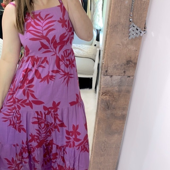 Old navy floral smocked maxi dress spaghetti straps size medium - Picture 2 of 11